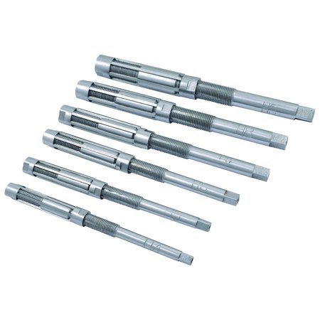 H & H INDUSTRIAL PRODUCTS 6 Piece A-F High Speed Steel Adjustable Blade Reamer Set 2006-9125